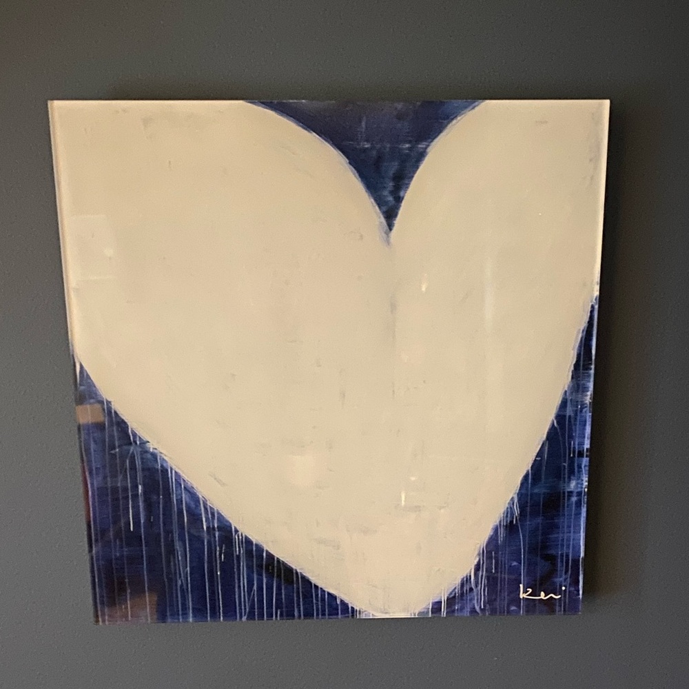 Kerri Rosenthal 15 x 15 Drippy Heart Plexi